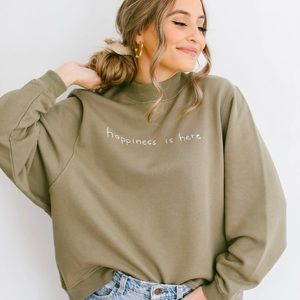 Kristin Made “Happiness is Here Sweatshirt”